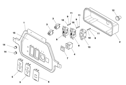 Control Panel (80017724) Diagram and Parts List for 030595-02  Briggs and Stratton Generator